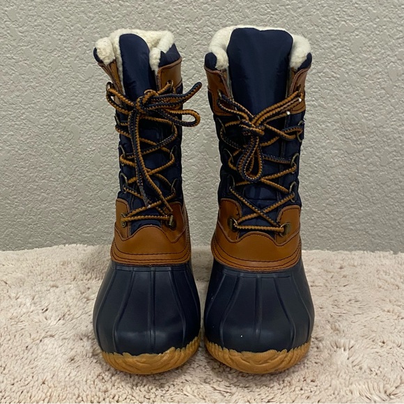 Lands’ End Winter Snow Boots Navy Blue Women’s Size 6 NEW - Picture 10 of 12